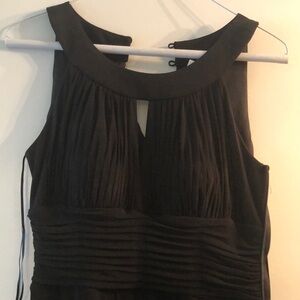 Long black dress with peep hole